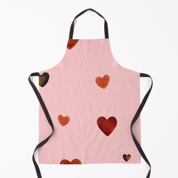 Item preview, Red heart pattern cute a watercolor sketch pink designed and sold by Yana Mustafina | Boho Soulful Designs.