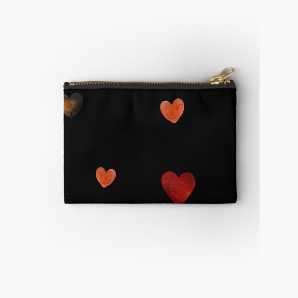 Item preview, Red heart pattern cute a watercolor sketch black designed and sold by Yana Mustafina | Boho Soulful Designs.