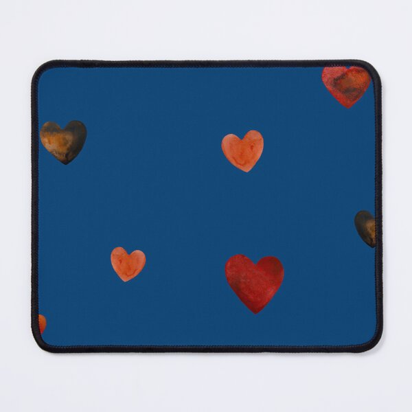 Artikelvorschau, Red heart pattern cute a watercolor sketch blue entworfen und verkauft von Yana Mustafina | Boho Soulful Designs.