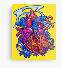 BUSTED HEART Metal Print