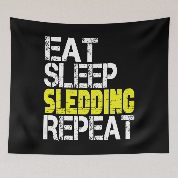 Item preview, Eat Sleep Sledding Repeat, Grunge  designed and sold by ACC .