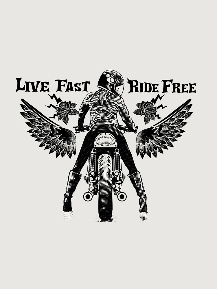 Thumbnail 6 of 6, Premium Oversized Sweatshirt, Life Fast Ride Free designed and sold by Racing-Style.
