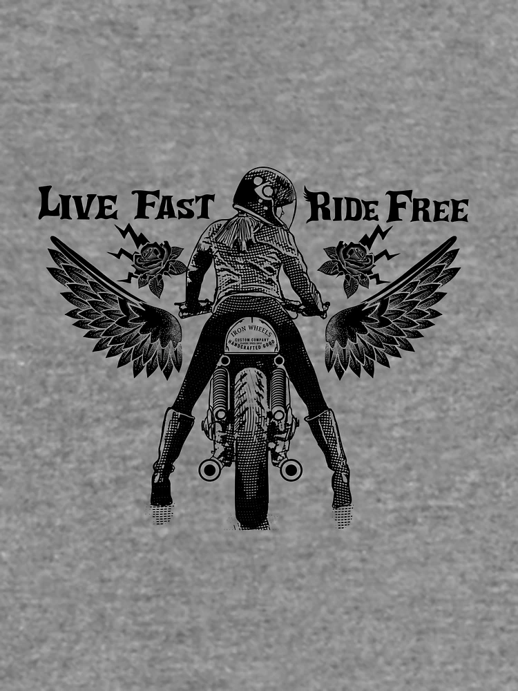 Thumbnail 6 of 6, Lightweight Sweatshirt, Life Fast Ride Free designed and sold by Racing-Style.