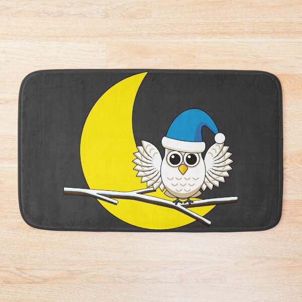 Item preview, Snowy Owl in a New Moon Winter Night designed and sold by BirdAtWork.