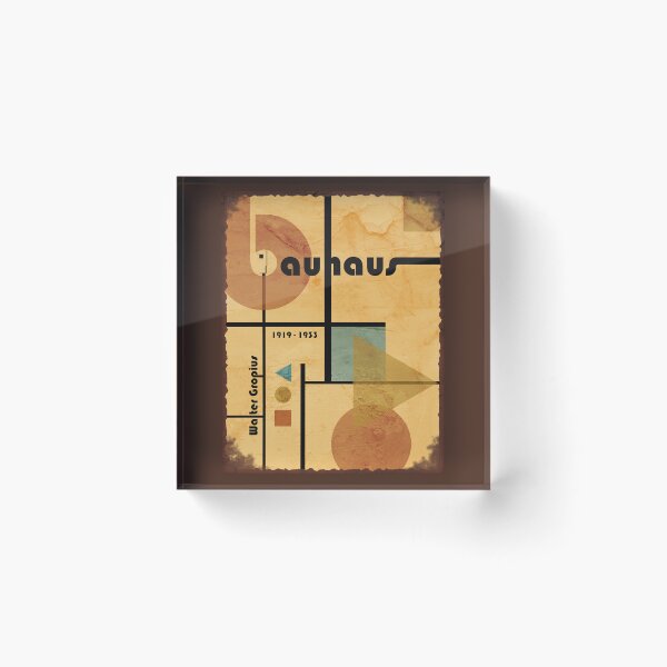 Item preview, Vintage Worn Out Bauhaus Minimalist Artwork Geometric Composition var 2 K original design designed and sold by paragonDesign28.