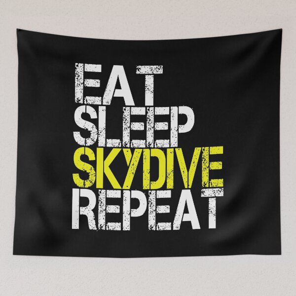 Aperçu de l'œuvre Eat Sleep Skydive Répéter, Grunge créée et vendue par ACC .
