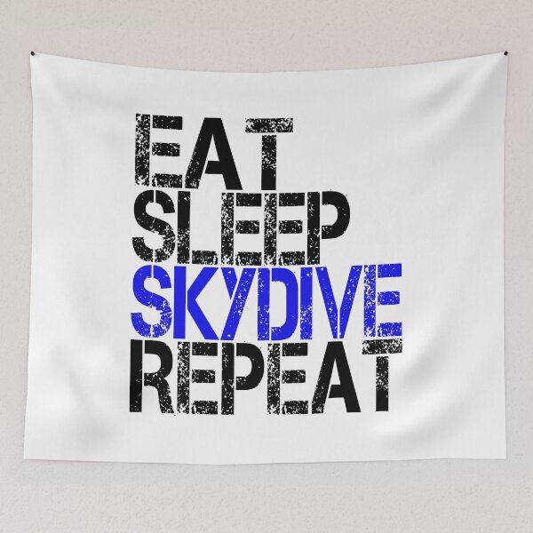Aperçu de l'œuvre Eat Sleep Skydive Répéter, Grunge créée et vendue par ACC .