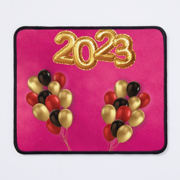 Item preview, 2023 New Year Golden Balloons on Magenta Background with Holiday Balloons designed and sold by branaghbel.