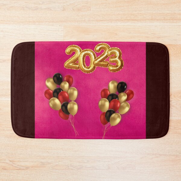 Item preview, 2023 New Year Golden Balloons on Magenta Background with Holiday Balloons designed and sold by branaghbel.
