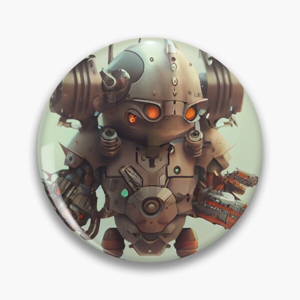 Artikelvorschau, Small Cute Robot with Armor Digital Painting entworfen und verkauft von CodeAndColors.