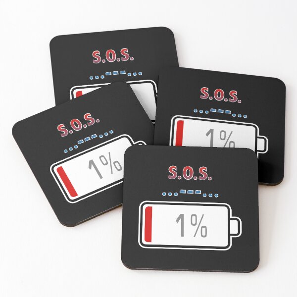 Item preview, S.O.S. with Battery at 1% designed and sold by Moodific.