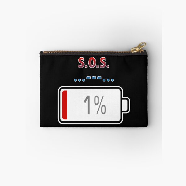 Item preview, S.O.S. with Battery at 1% designed and sold by Moodific.