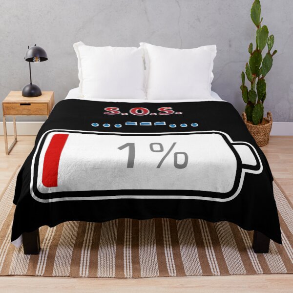 Item preview, S.O.S. with Battery at 1% designed and sold by Moodific.