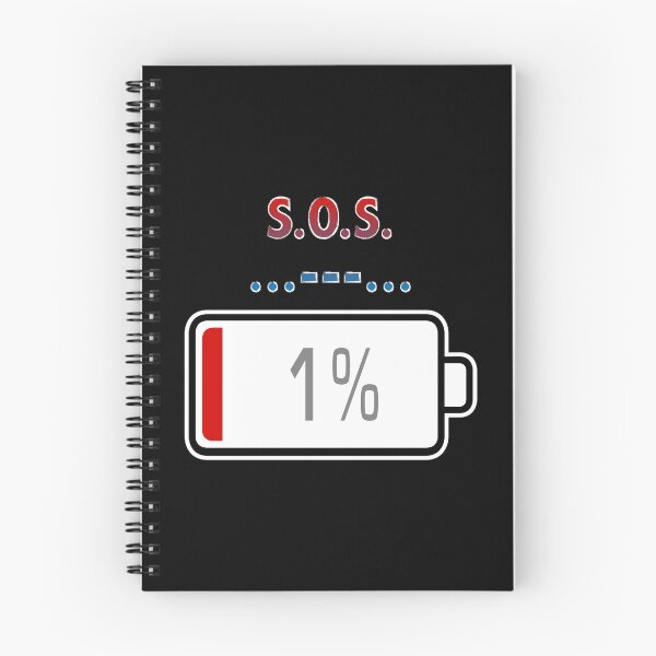 Item preview, S.O.S. with Battery at 1% designed and sold by Moodific.