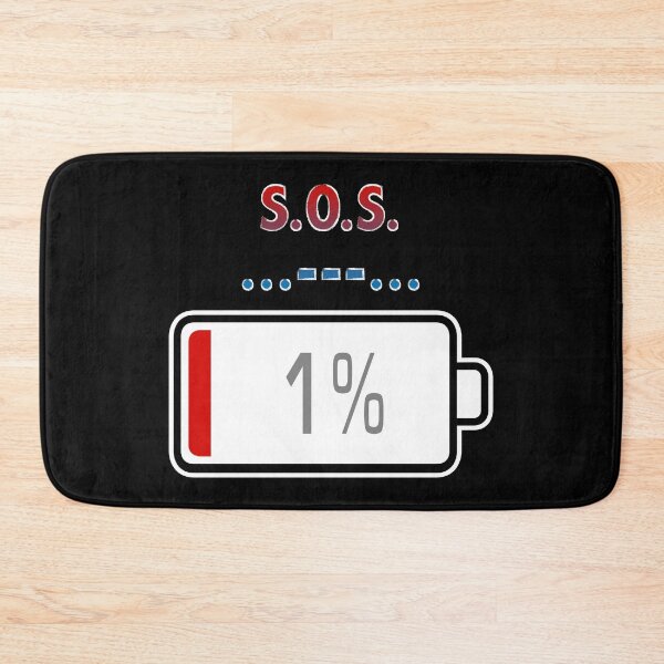 Item preview, S.O.S. with Battery at 1% designed and sold by Moodific.