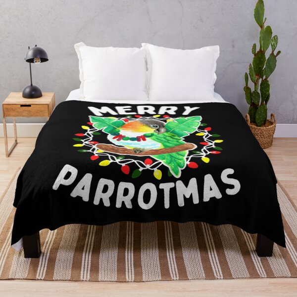 Item preview, Merry Parrotmas - Caique Funny Bird Holiday designed and sold by Ivy Lily Art.