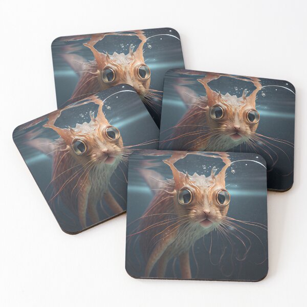 Item preview, Cat Fish Digital Painting designed and sold by CodeAndColors.