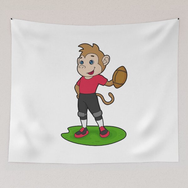 Item preview, Monkey Football player Football designed and sold by Snabdesign84.