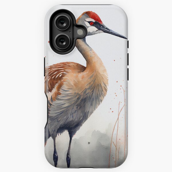 Item preview, American Sandhill crane - Watercolor paint designed and sold by ABArtByAlexST.