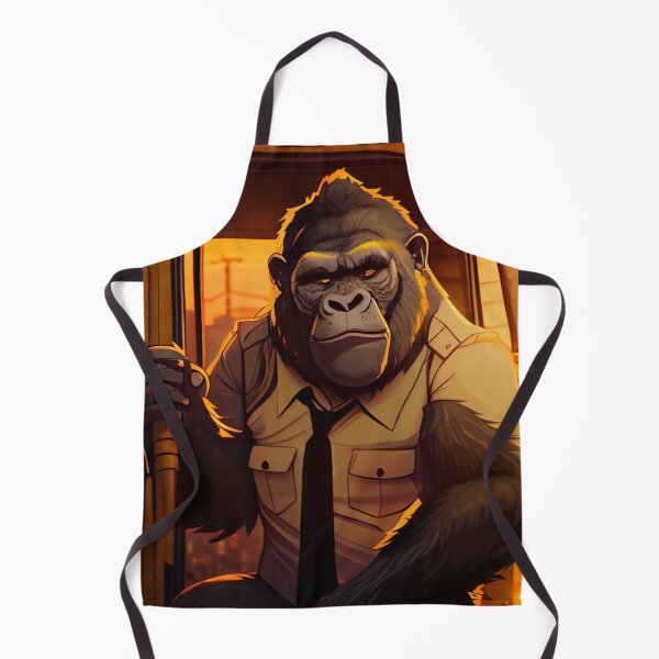 Item preview, Handsome Gorilla Bus Driver Just Doing His Job Digital Painting designed and sold by CodeAndColors.