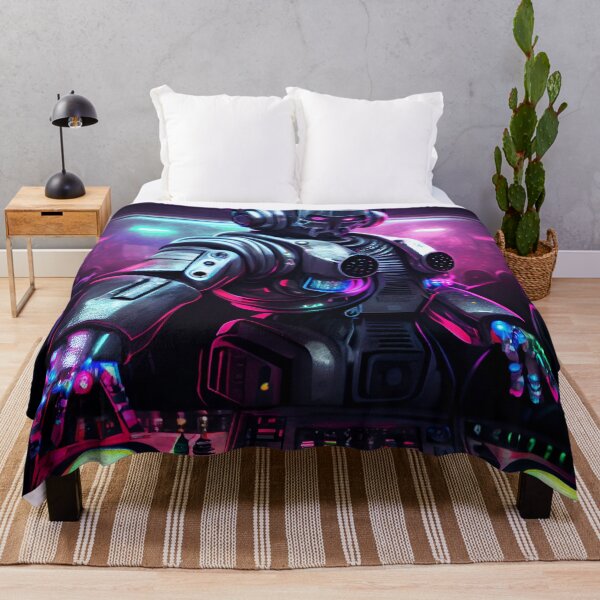 Item preview, Cool Colorful Robot DJ Nightclub Digital Painting designed and sold by CodeAndColors.