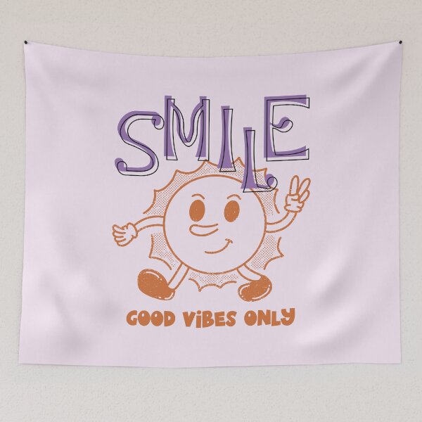 Item preview, Retro Vintage Groovy Smile Good Vibes Only designed and sold by bolimj.