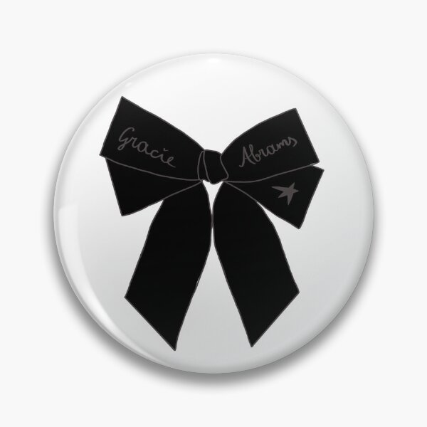 Gracie Abrams black bow Button