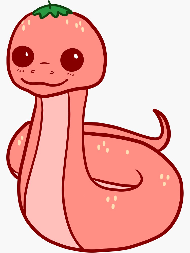 "strawberry snake " Sticker for Sale by cmxcrunch Redbubble