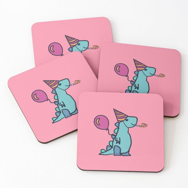 Item preview, dino party 1 (pink background) designed and sold by MentaLee.