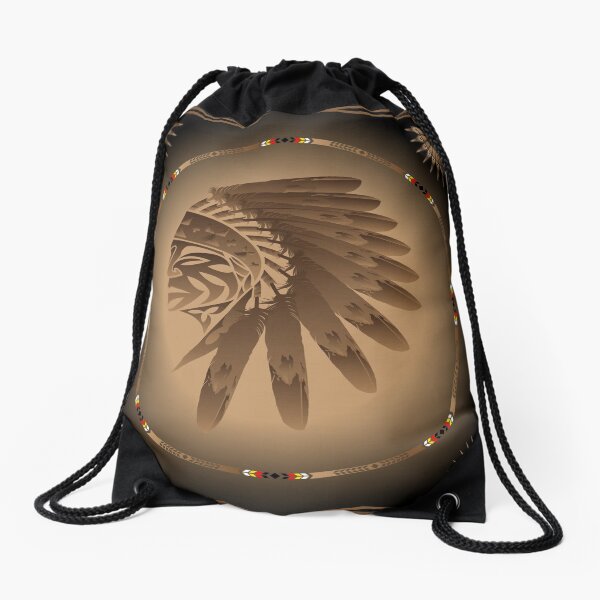 Honor and Strength Drawstring Bag