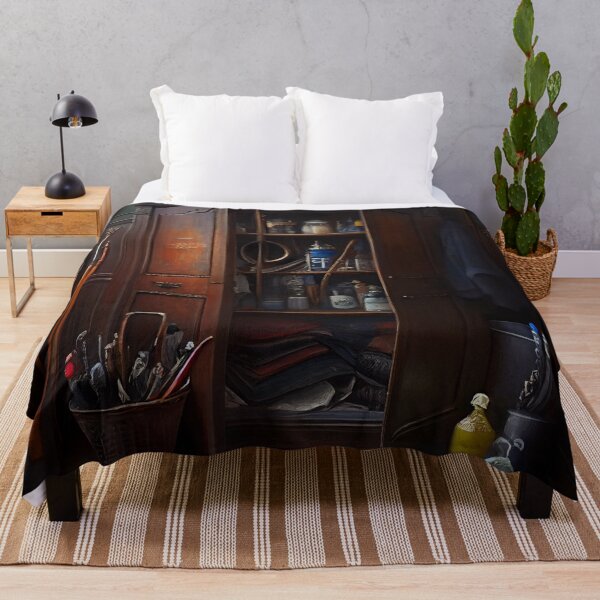 Item preview, Oil Painting of a Victorian Chemist's Closet Digital Painting designed and sold by CodeAndColors.