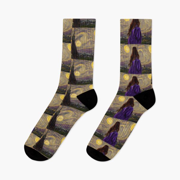 Item preview, Van Gogh's Lonely Girl in the Starry Night  designed and sold by Mahenar Alaa.