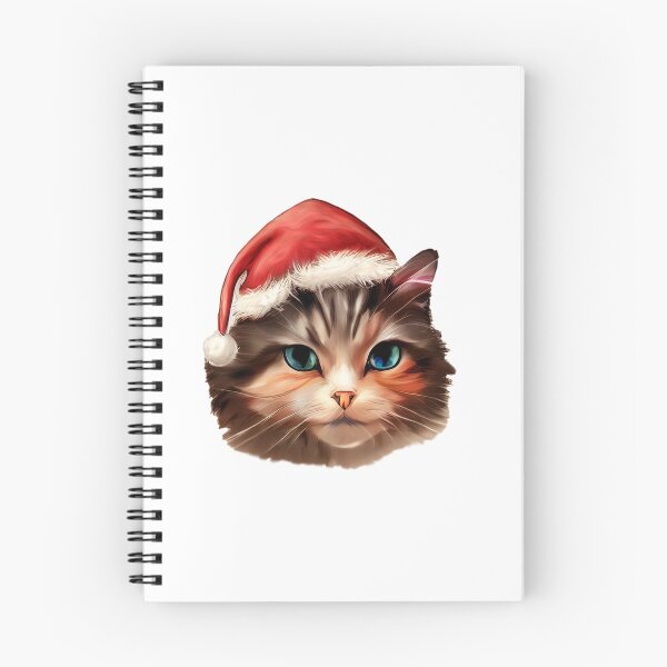Item preview, Cat with Christmas Hat blue eyes designed and sold by AmonRa16.