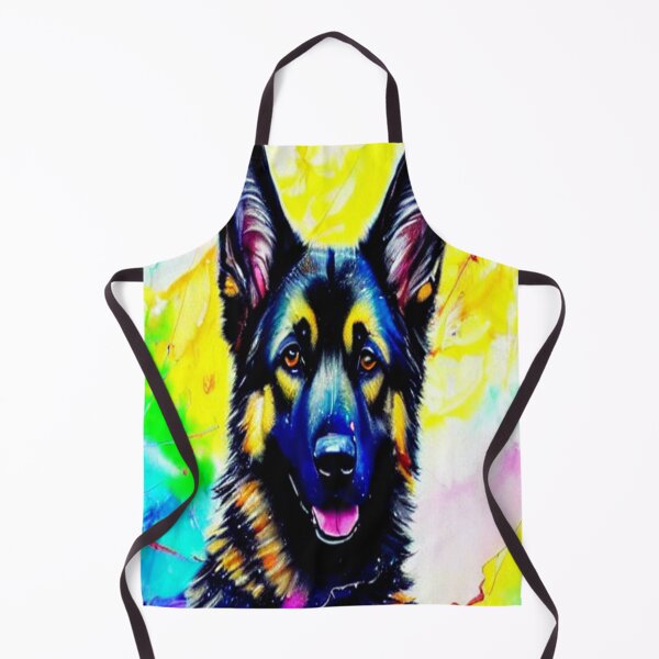 Item preview, RETRO DOG ART - RAINBOW GERMAN SHEPHERD ART designed and sold by ArtzandDesignz.