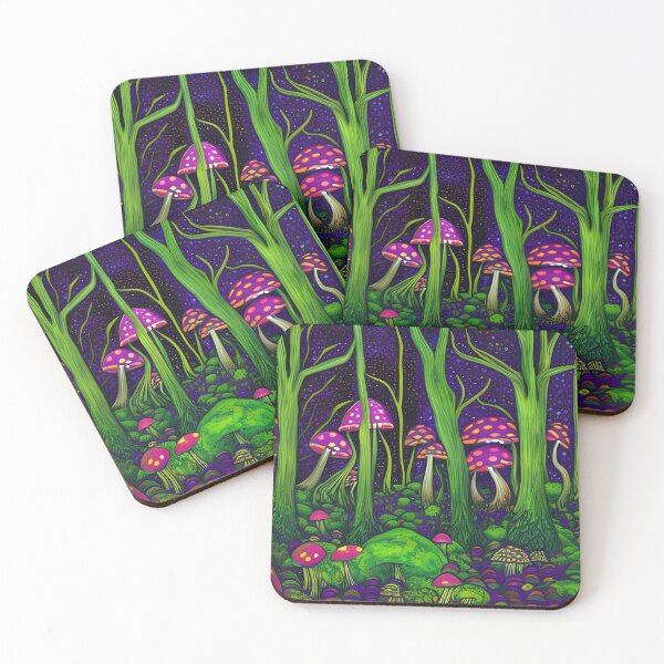 Item preview, Magic mushrooms in the forest designed and sold by brandway.