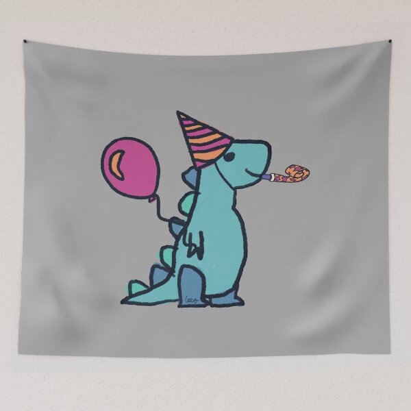Item preview, dino party 1 (grey background) designed and sold by MentaLee.