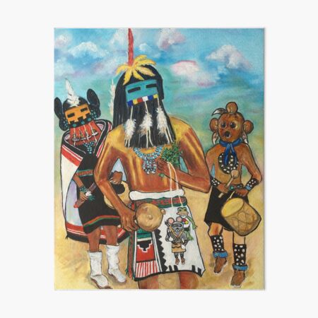 Item preview, Hopi, Rain Dancer Kachina with Mana  (Maiden) and Mudhead. designed and sold by tommielee44.