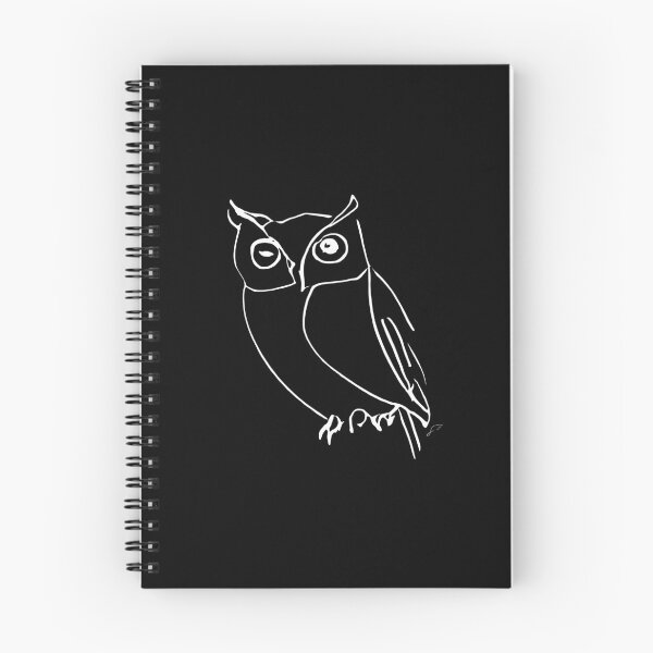 Item preview, Owl Line Art Drawing - Good ol' Owl Critter Minimalistic Digital Line Art (White Line) designed and sold by SeaStories88.
