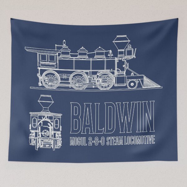 Item preview, Baldwin built 2-6-0 Mogul Steam Locomotive Train Engine Blueprint Diagrams Gift designed and sold by Maljonic.