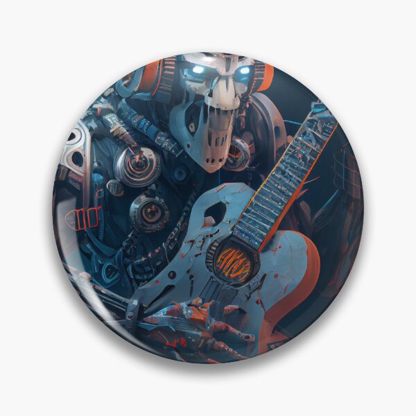 Artikelvorschau, Abstract Robot Guitarist Digital Painting entworfen und verkauft von CodeAndColors.