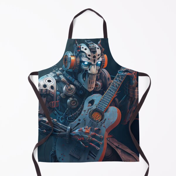 Artikelvorschau, Abstract Robot Guitarist Digital Painting entworfen und verkauft von CodeAndColors.
