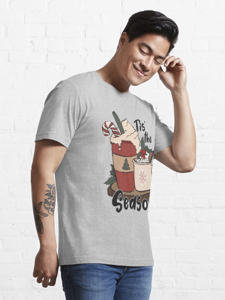 Disover Retro Christmas Tis The Season Christmas Tree Coffee Latte T-Shirt