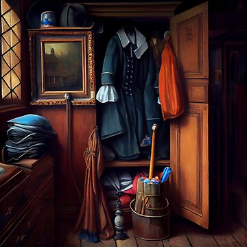 Imagen de la obra Oil Painting of a Victorian Wardrobe Digital Painting de CodeAndColors