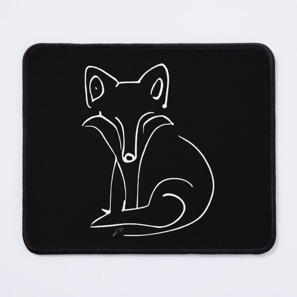 Item preview, Fox Line Art Drawing - Good ol' Fox Critter Minimalistic Digital Line Art (White Line) designed and sold by SeaStories88.