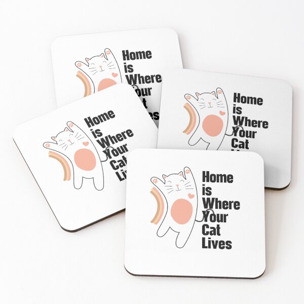 Item preview, Home Is Where Your Cat Lives designed and sold by nextneveldesign.