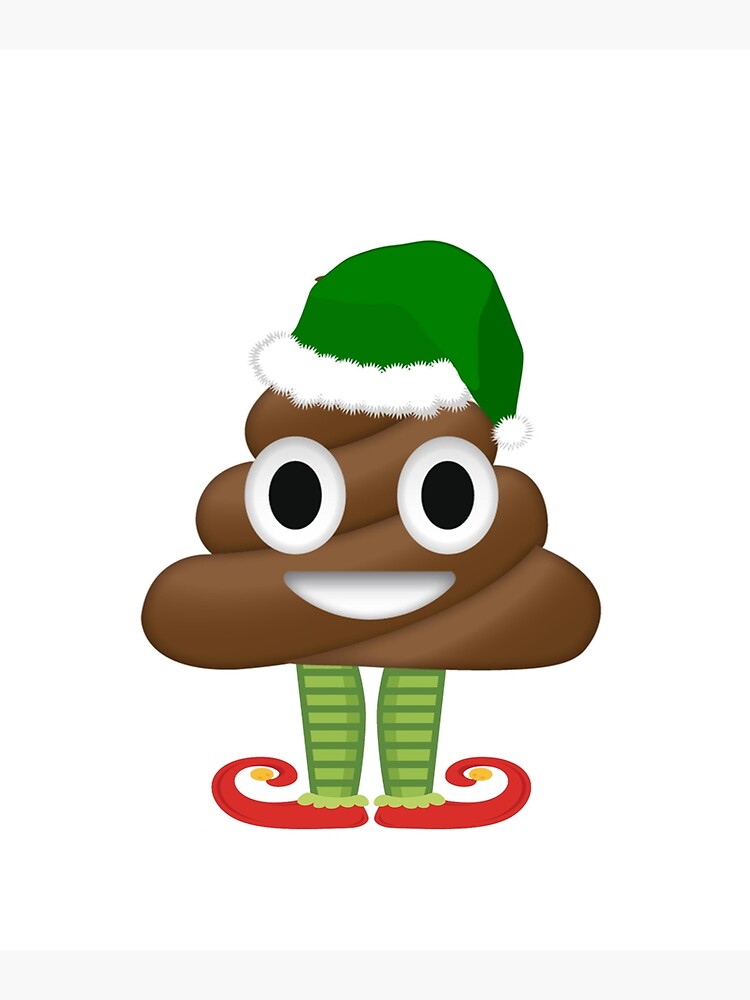 &quot;Christmas Funny Emoji Poop Elf Xmas Gift&quot; Poster by IlissDesign