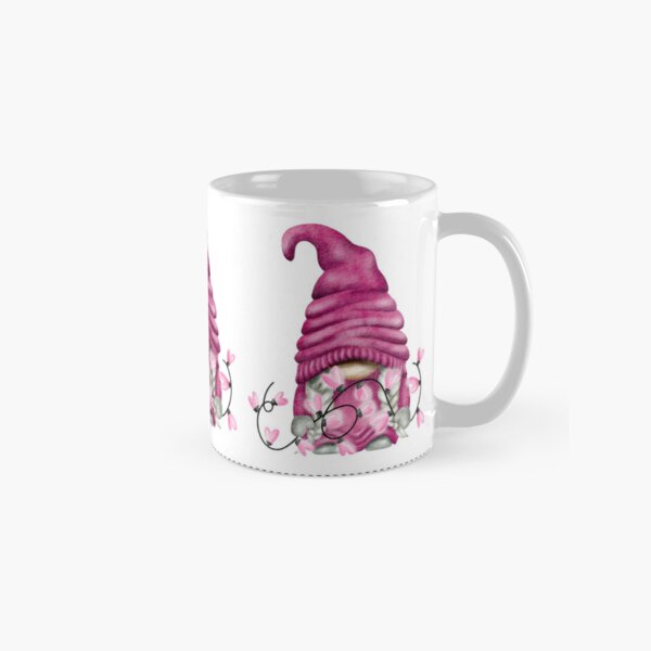 Pink Heart Gnome Mug