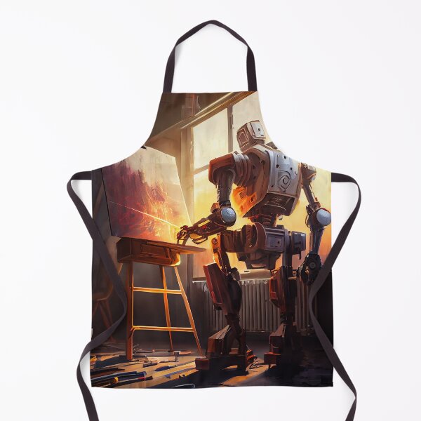 Artikelvorschau, Bright Cinematic Robot Painting Digital Painting entworfen und verkauft von CodeAndColors.