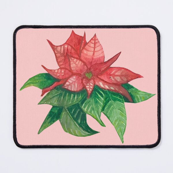 Item preview, Poinsettia flowers watercolor designed and sold by altairaleon.