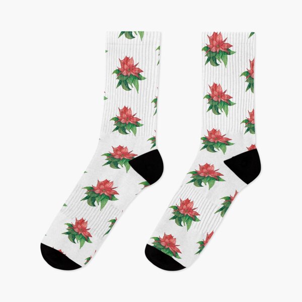 Item preview, Poinsettia flowers watercolor  designed and sold by altairaleon.